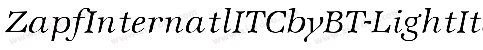 ZapfInternatlITCbyBT-LightItal字体转换