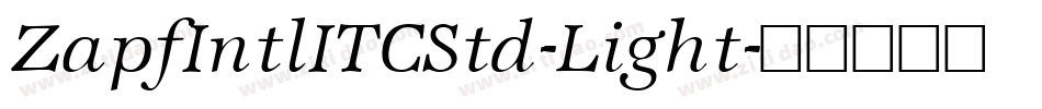ZapfIntlITCStd-Light字体转换