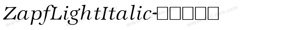 ZapfLightItalic字体转换