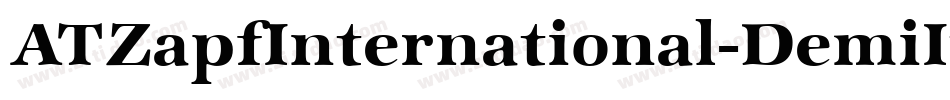 ATZapfInternational-DemiIt字体转换