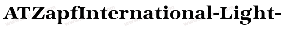 ATZapfInternational-Light字体转换