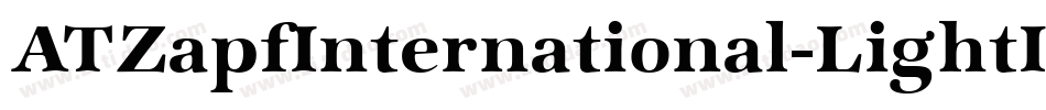 ATZapfInternational-LightIt字体转换
