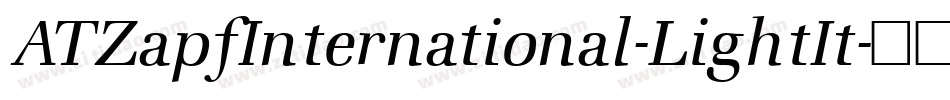 ATZapfInternational-LightIt字体转换