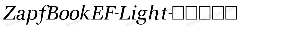 ZapfBookEF-Light字体转换