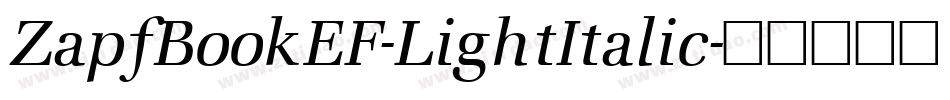 ZapfBookEF-LightItalic字体转换