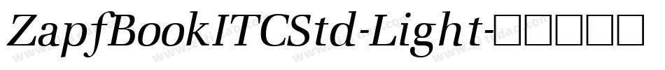 ZapfBookITCStd-Light字体转换