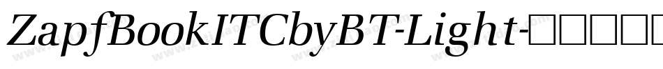 ZapfBookITCbyBT-Light字体转换