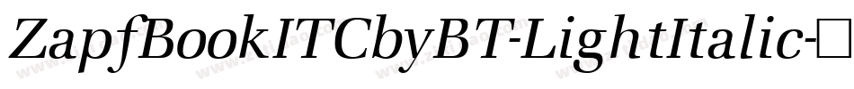ZapfBookITCbyBT-LightItalic字体转换