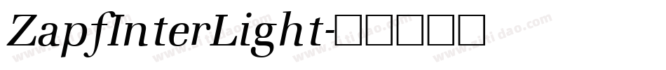 ZapfInterLight字体转换