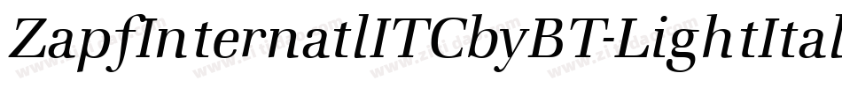 ZapfInternatlITCbyBT-LightItal字体转换