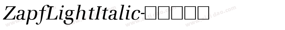 ZapfLightItalic字体转换