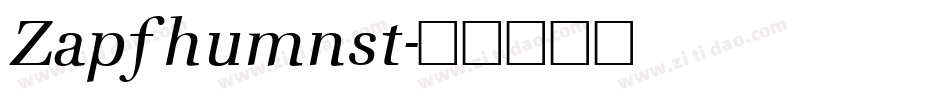 Zapfhumnst字体转换