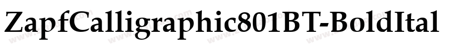 ZapfCalligraphic801BT-BoldItal字体转换