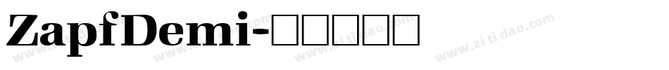 ZapfDemi字体转换