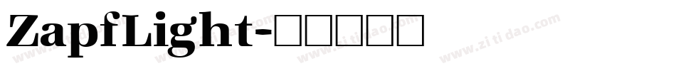 ZapfLight字体转换