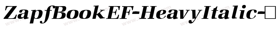 ZapfBookEF-HeavyItalic字体转换