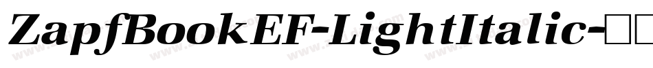 ZapfBookEF-LightItalic字体转换