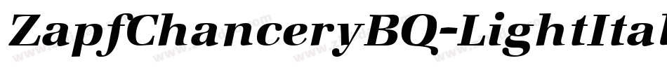 ZapfChanceryBQ-LightItalic字体转换