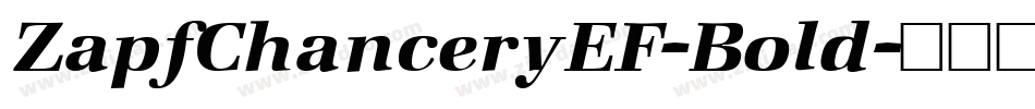 ZapfChanceryEF-Bold字体转换