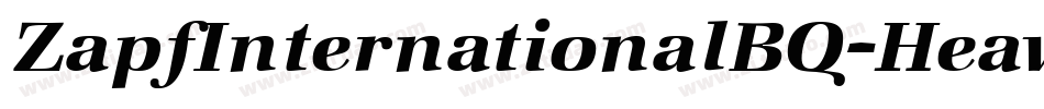 ZapfInternationalBQ-HeavyItalic字体转换
