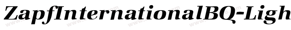ZapfInternationalBQ-LightItalic字体转换