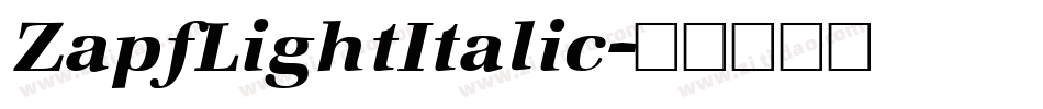 ZapfLightItalic字体转换