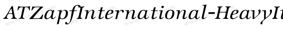ATZapfInternational-HeavyIt字体转换