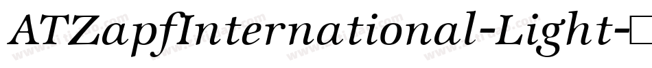 ATZapfInternational-Light字体转换