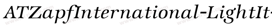 ATZapfInternational-LightIt字体转换