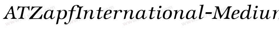 ATZapfInternational-MediumIt字体转换