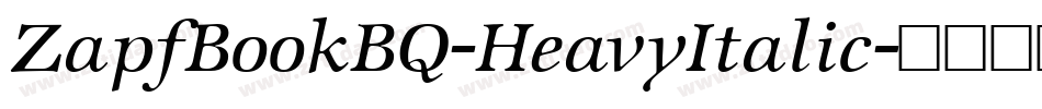 ZapfBookBQ-HeavyItalic字体转换