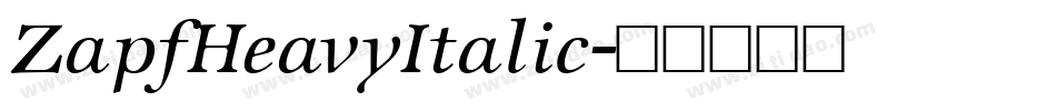 ZapfHeavyItalic字体转换