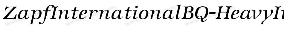 ZapfInternationalBQ-HeavyItalic字体转换