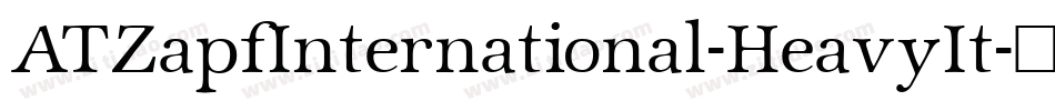 ATZapfInternational-HeavyIt字体转换