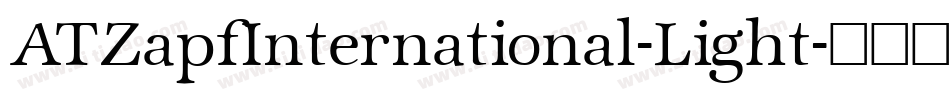 ATZapfInternational-Light字体转换