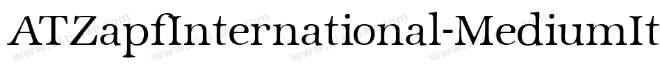 ATZapfInternational-MediumIt字体转换