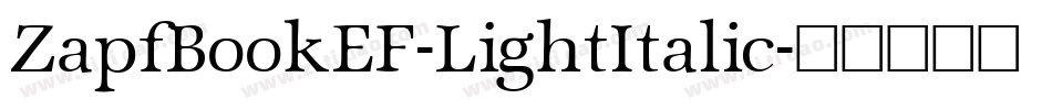 ZapfBookEF-LightItalic字体转换