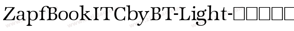 ZapfBookITCbyBT-Light字体转换