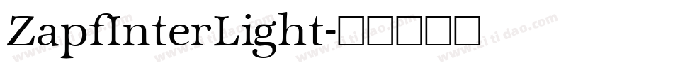 ZapfInterLight字体转换