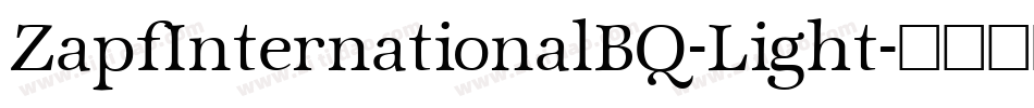 ZapfInternationalBQ-Light字体转换