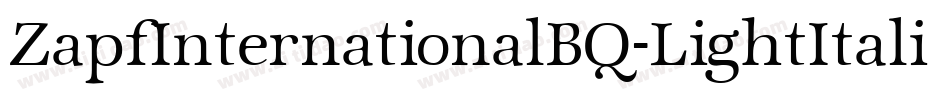 ZapfInternationalBQ-LightItalic字体转换