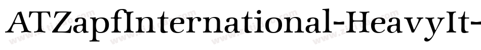 ATZapfInternational-HeavyIt字体转换