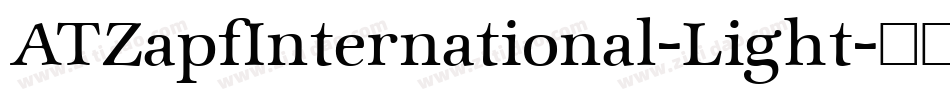 ATZapfInternational-Light字体转换