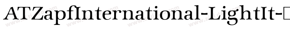 ATZapfInternational-LightIt字体转换