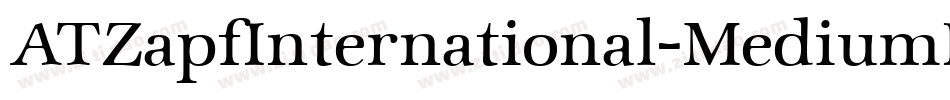 ATZapfInternational-MediumIt字体转换