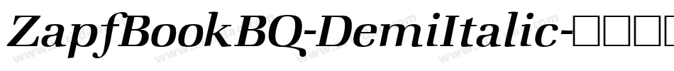 ZapfBookBQ-DemiItalic字体转换