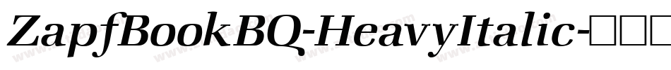ZapfBookBQ-HeavyItalic字体转换