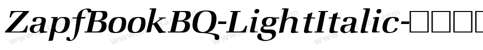 ZapfBookBQ-LightItalic字体转换