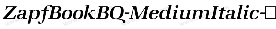ZapfBookBQ-MediumItalic字体转换
