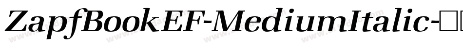 ZapfBookEF-MediumItalic字体转换